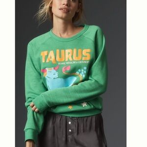 Nwt midnight rider zodiac Green Taurus Graphic Sweatshirt